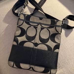 Coach logo crossbody with adjustable strap